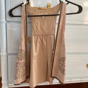 American Eagle Beaded Draped Vest Medium